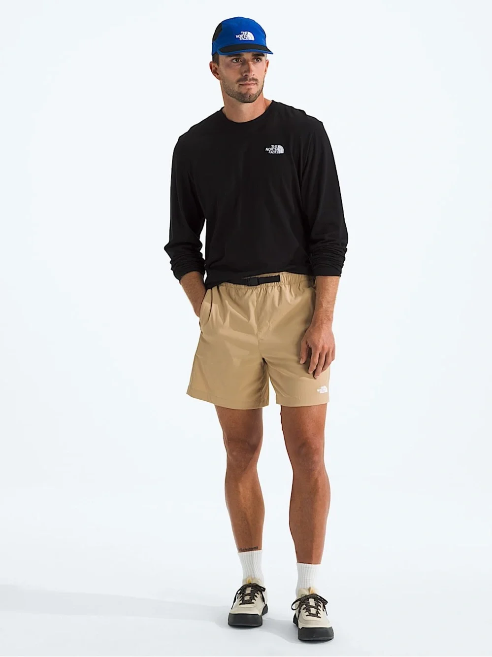 The North Face Men's Class V Pathfinder Belted Hiking Shorts - Tan Khaki Size XL